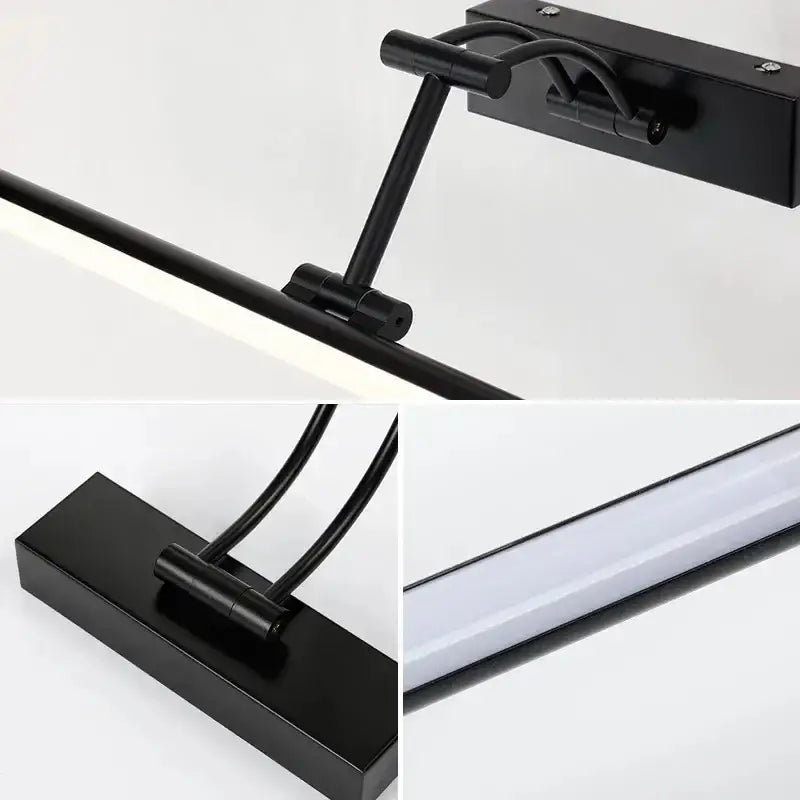 Modern black minimalist led wall lamp bathroom vanity light