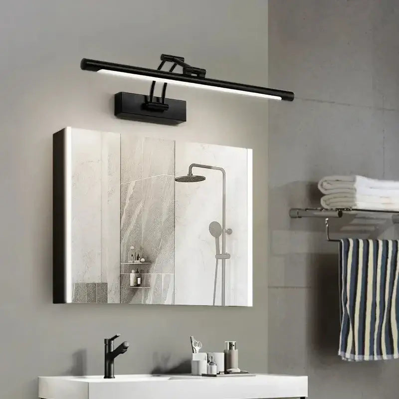 Modern black minimalist led wall lamp bathroom vanity light