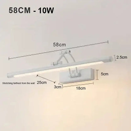 Modern black minimalist led wall lamp bathroom vanity light