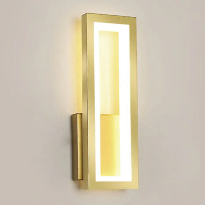 Modern black minimalist led wall sconce with acrylic bedside lighting