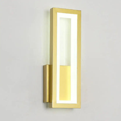 Modern black minimalist led wall sconce with acrylic bedside lighting
