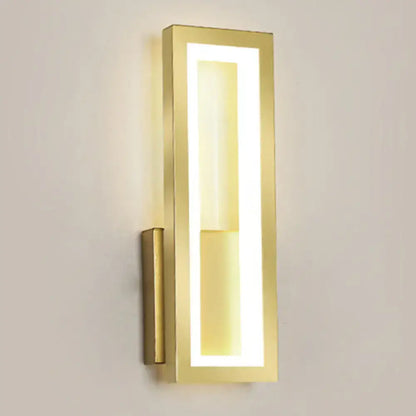 Modern black minimalist led wall sconce with acrylic bedside lighting