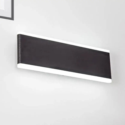 Modern black minimalist rectangle wall light fixture for dining room
