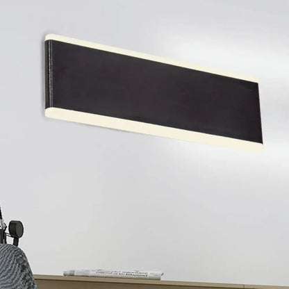 Modern black minimalist rectangle wall light fixture for dining room