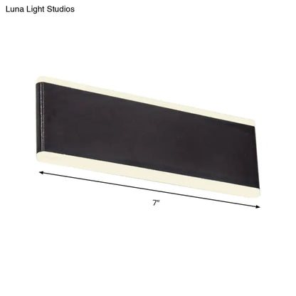 Modern black minimalist rectangle wall light fixture for dining room