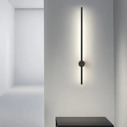 Modern black minimalist rotatable led wall lights for bedroom