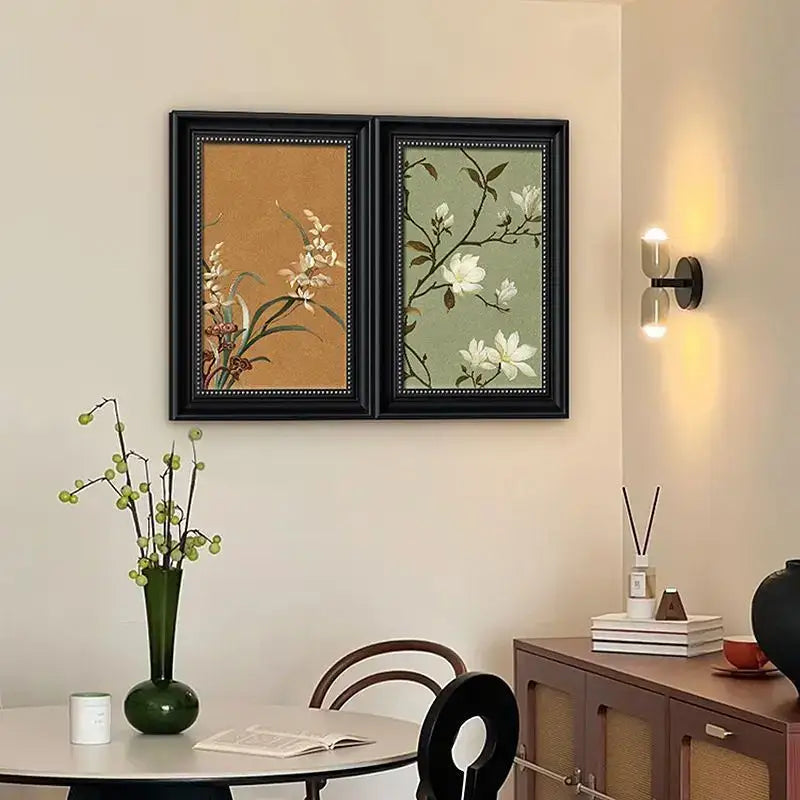 Modern black mirror electric meter box cover foyer decorative painting