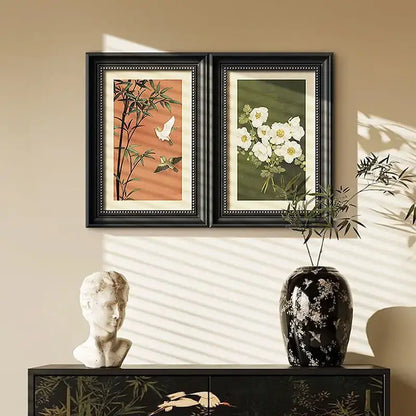 Modern black mirror electric meter box cover foyer decorative painting