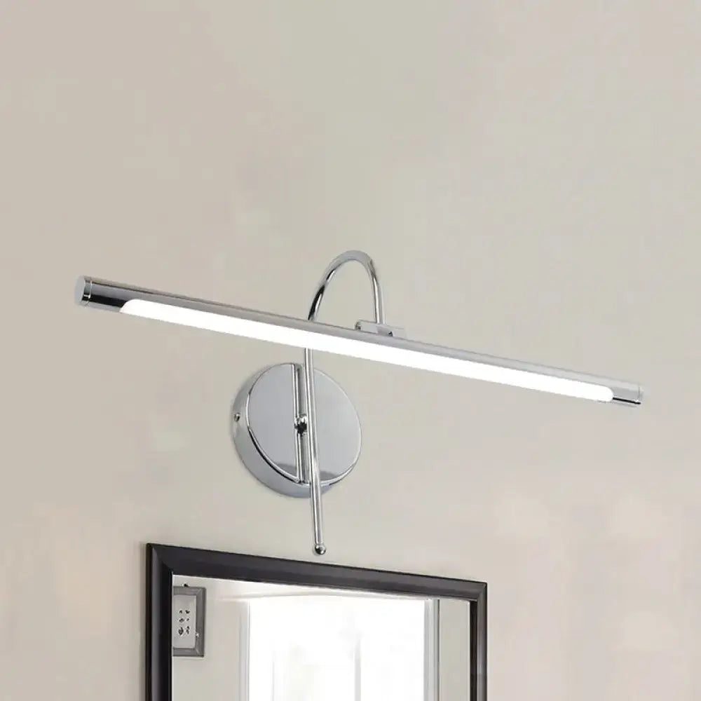 Modern black & nickel led wall lamp with metal shade bathroom vanity
