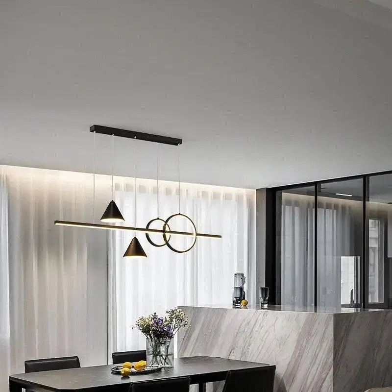 Modern black nordic designer dining pendant light
