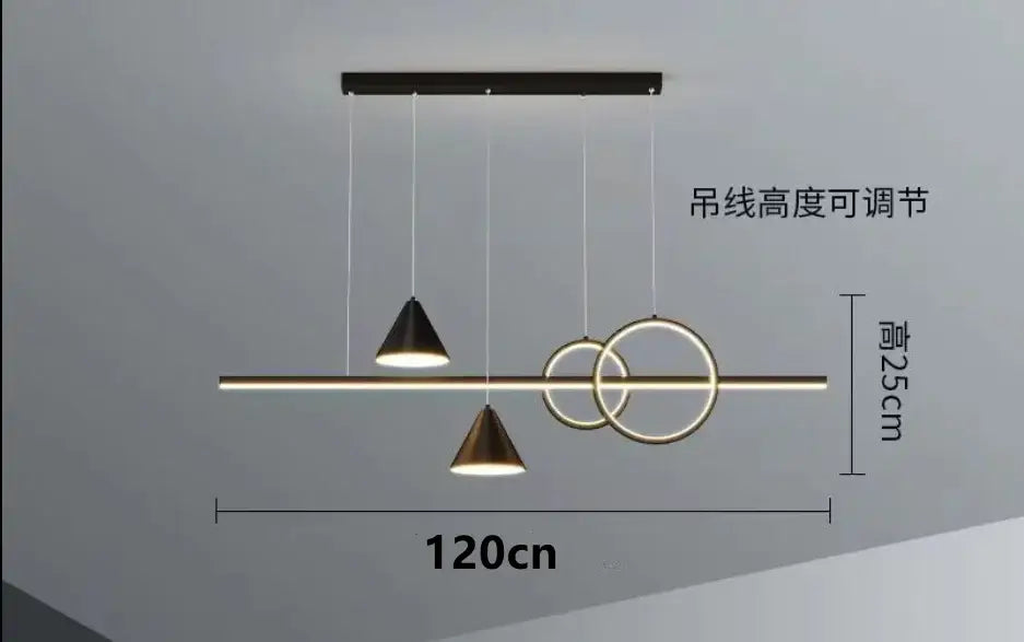 Modern black nordic designer dining pendant light
