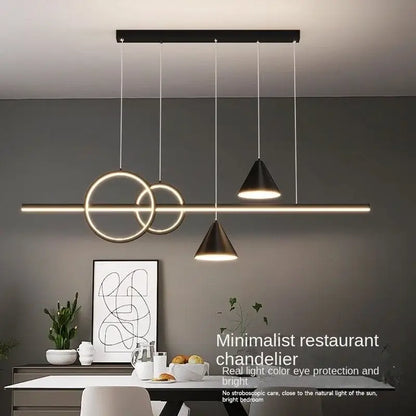 Modern black nordic designer dining pendant light