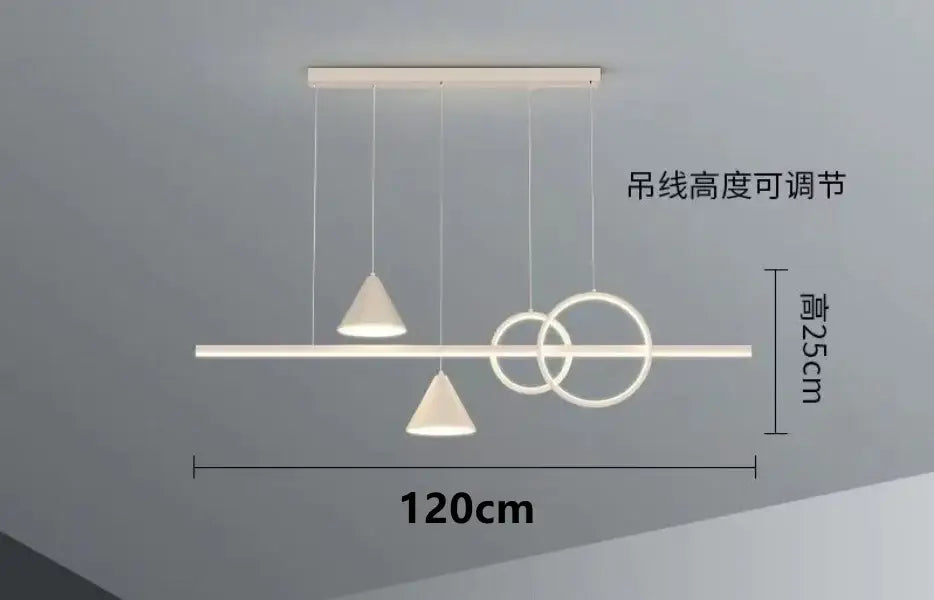 Modern black nordic designer dining pendant light