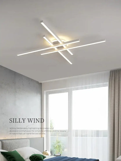 Modern black nordic led ceiling chandelier for living room