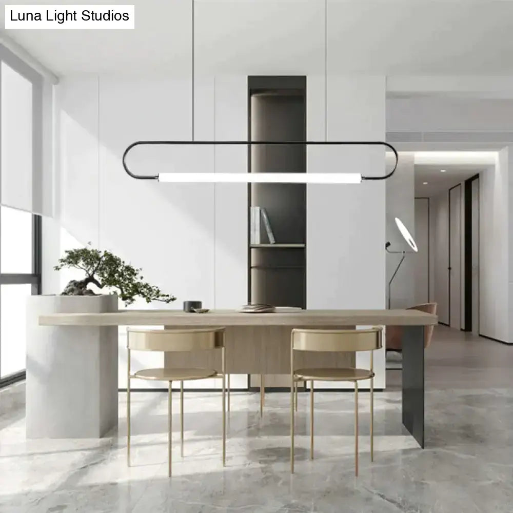 Modern black nordic minimalist bar hanging led pendant light kitchen