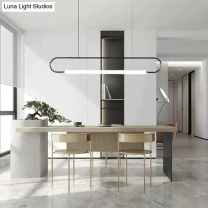 Modern black nordic minimalist bar hanging led pendant light kitchen