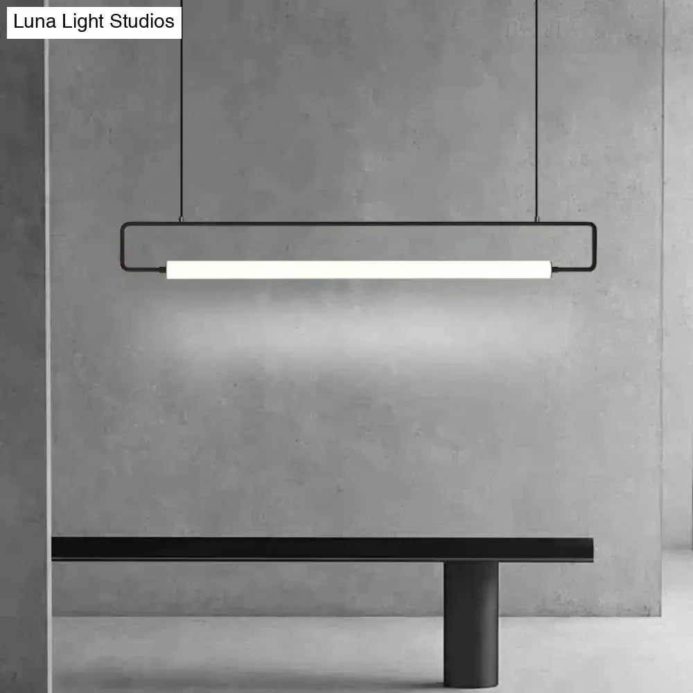 Modern black nordic minimalist bar hanging led pendant light kitchen
