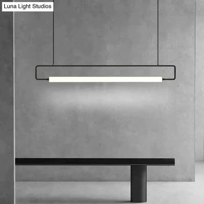 Modern black nordic minimalist bar hanging led pendant light kitchen