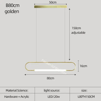 Modern black nordic minimalist bar hanging led pendant light kitchen