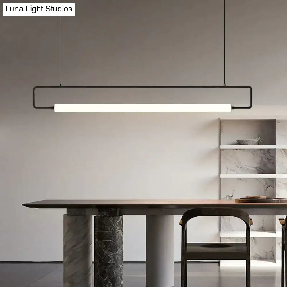 Modern black nordic minimalist bar hanging led pendant light kitchen