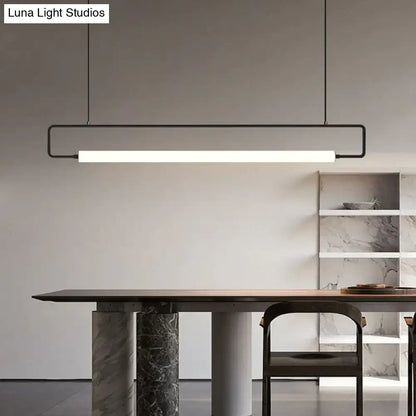 Modern black nordic minimalist bar hanging led pendant light kitchen