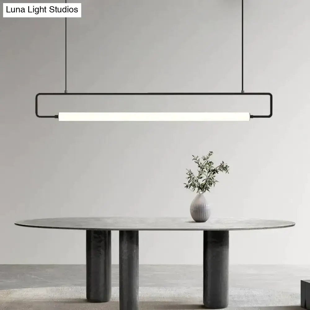 Modern black nordic minimalist bar hanging led pendant light kitchen