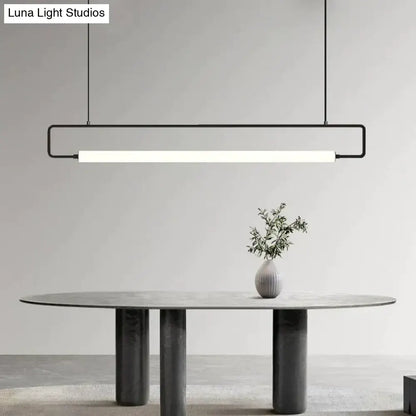 Modern black nordic minimalist bar hanging led pendant light kitchen