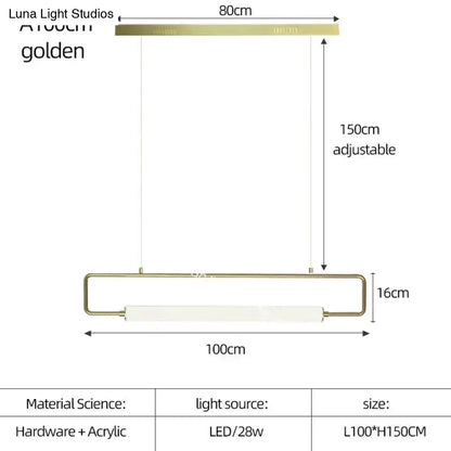 Modern black nordic minimalist bar hanging led pendant light kitchen