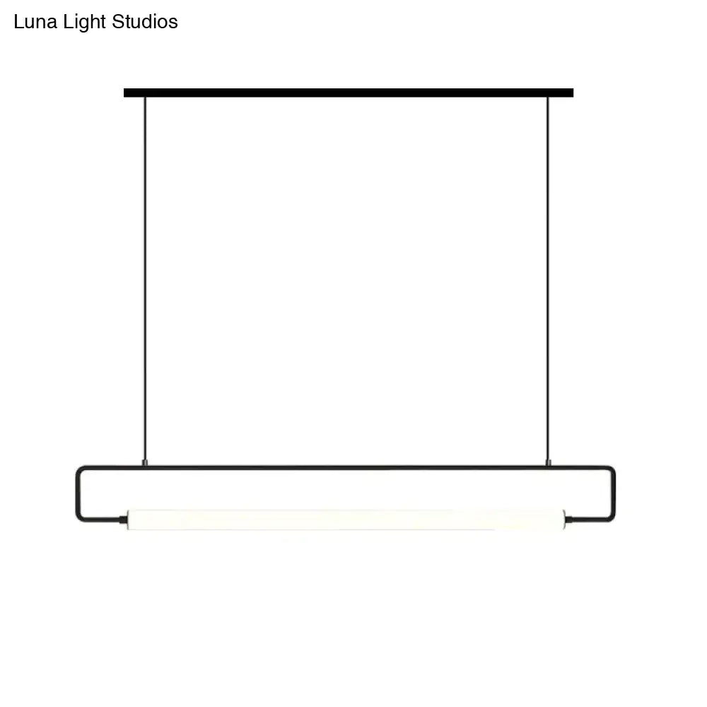 Modern black nordic minimalist bar hanging led pendant light kitchen