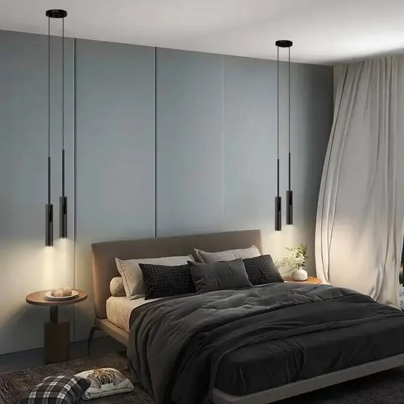 Modern black nordic pendant chandelier dining room adjustable light