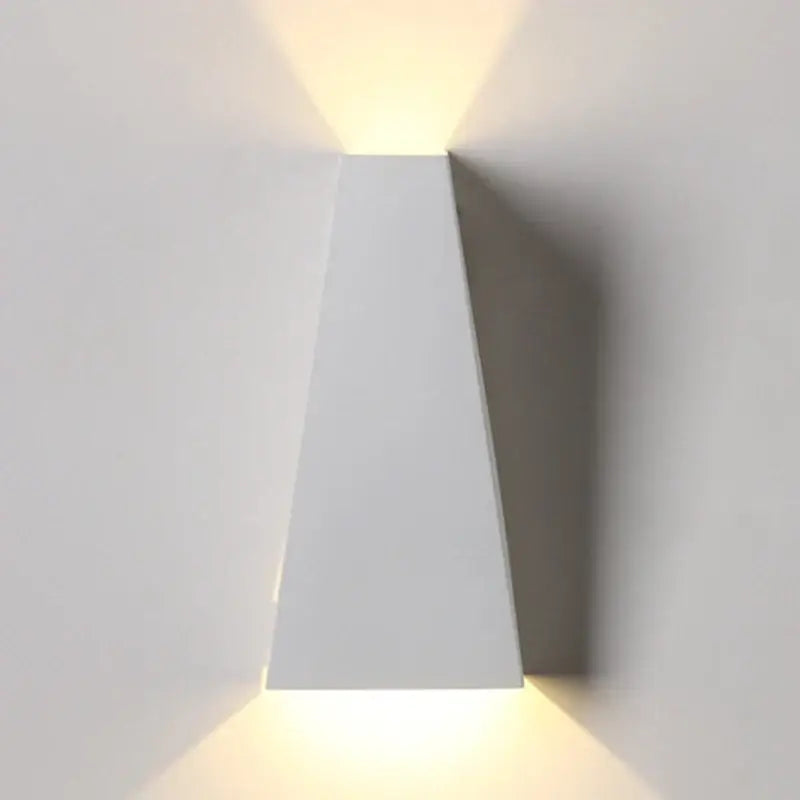Modern black & off-white led wall lamp bedroom waterproof sconce