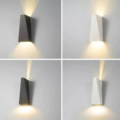 Modern black & off-white led wall lamp bedroom waterproof sconce