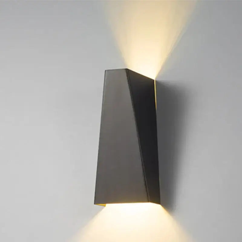 Modern black & off-white led wall lamp bedroom waterproof sconce