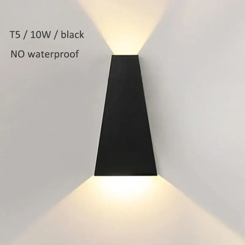 Modern black & off-white led wall lamp bedroom waterproof sconce