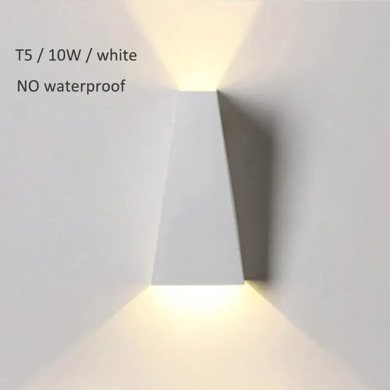 Modern black & off-white led wall lamp bedroom waterproof sconce
