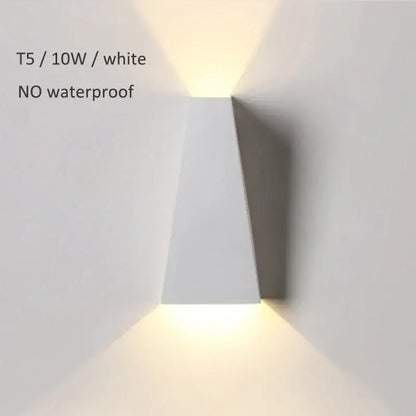 Modern black & off-white led wall lamp bedroom waterproof sconce