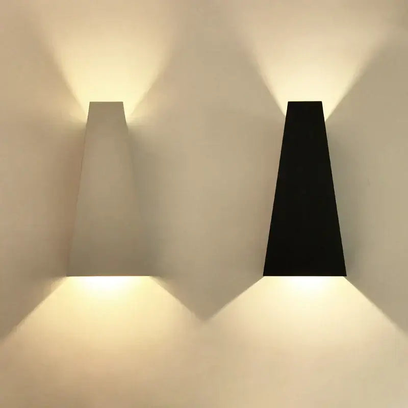 Modern black & off-white led wall lamp bedroom waterproof sconce