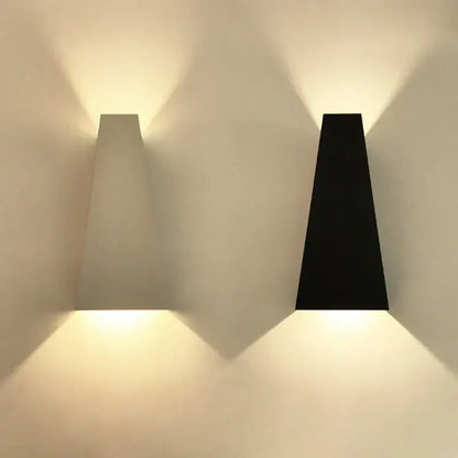 Modern black & off-white led wall lamp bedroom waterproof sconce