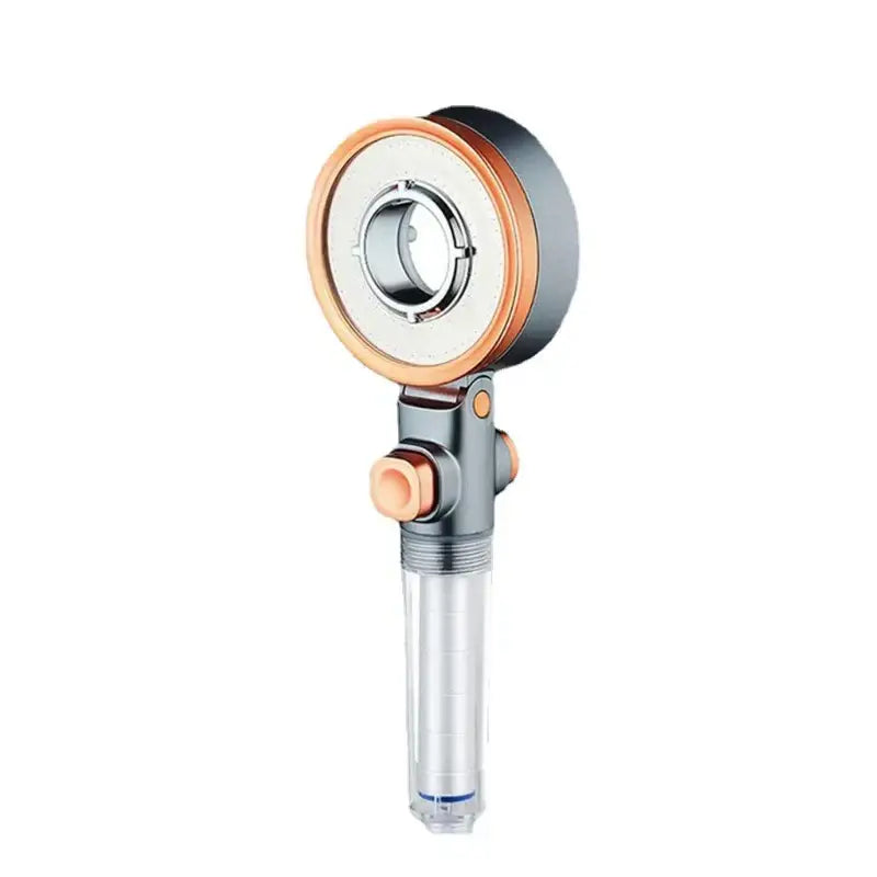 Modern black & orange dual switch shower head bathroom high pressure