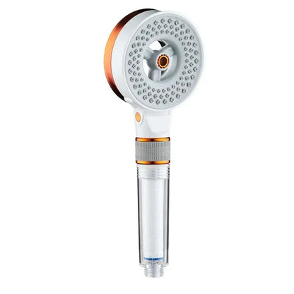 Modern black & orange dual switch shower head bathroom high pressure