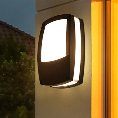 Modern black outdoor led wall lamp – patio mount light fixture