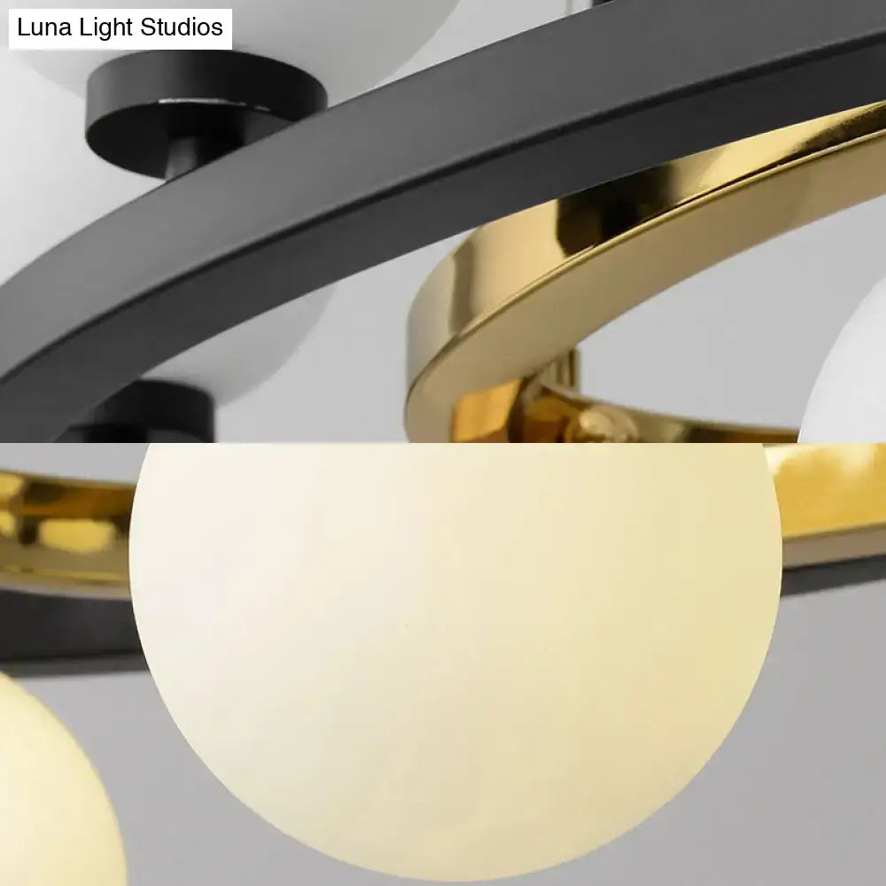 Modern black oval hanging light fixture dining room chandelier
