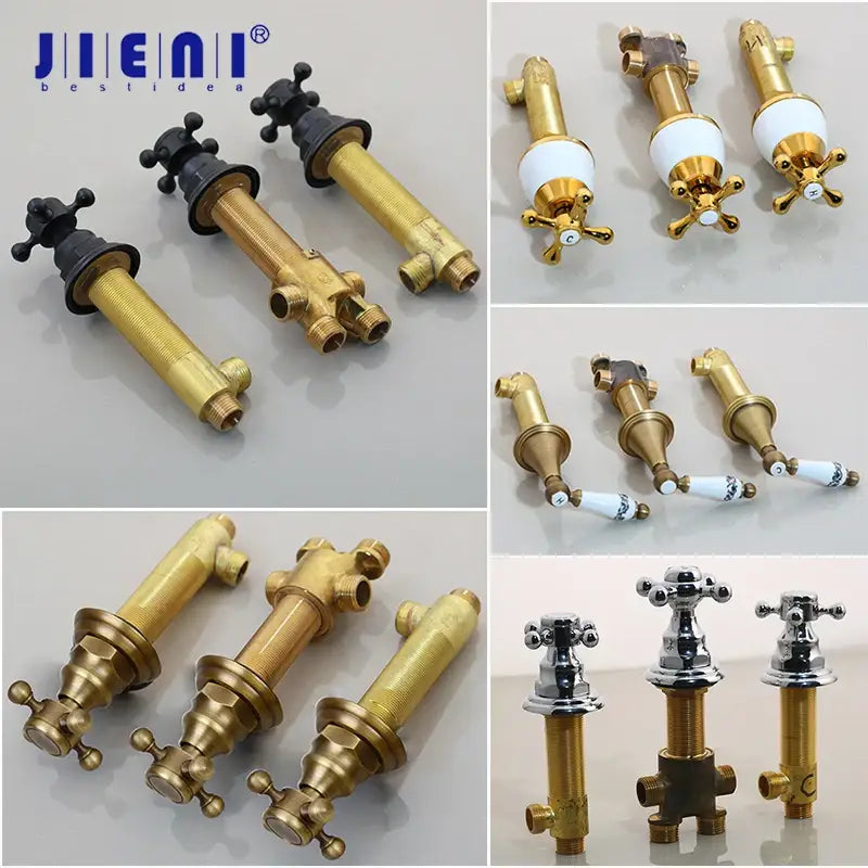 Modern black painting water control valve bathroom mixing tap