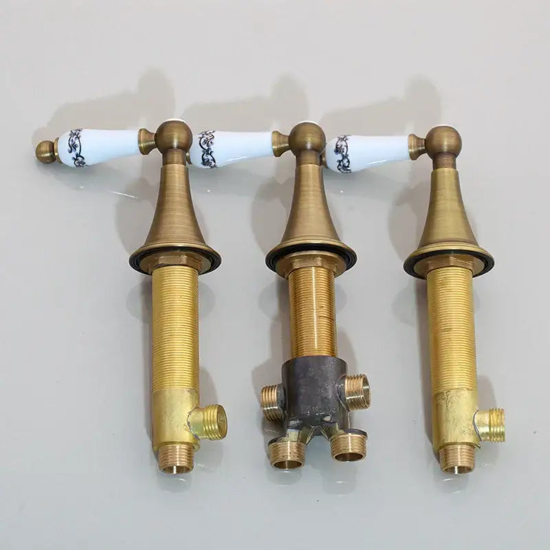 Modern black painting water control valve bathroom mixing tap