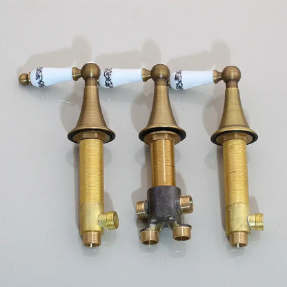 Modern black painting water control valve bathroom mixing tap