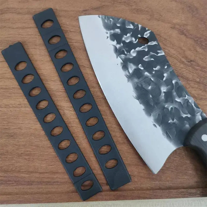 Modern black patterned knife blade protector set kitchen sheath
