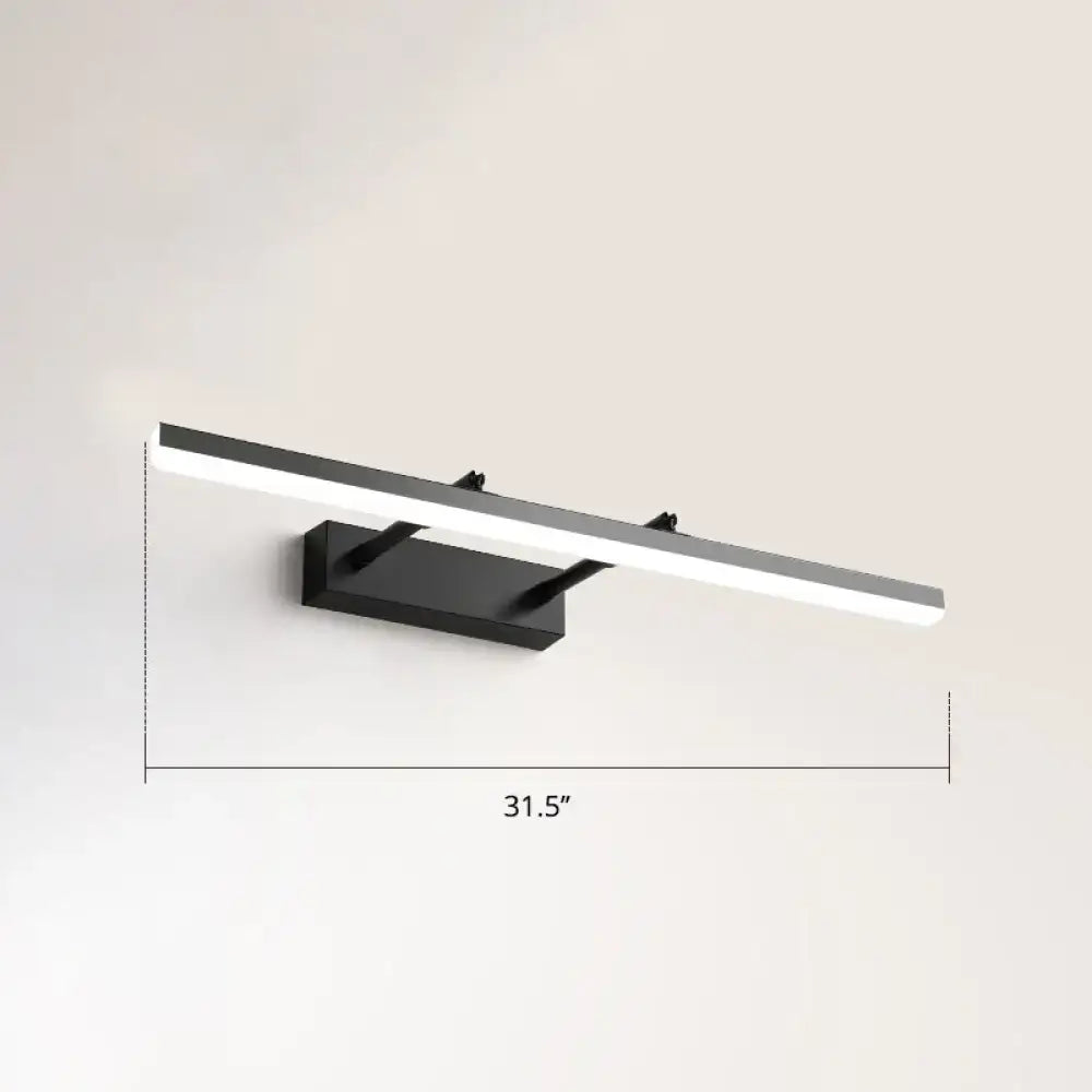 Modern black pivoting bar led wall mount – bedroom vanity light