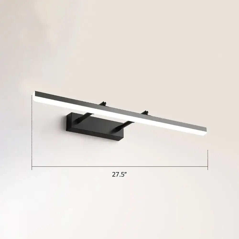 Modern black pivoting bar led wall mount – bedroom vanity light