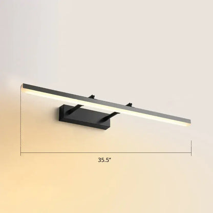 Modern black pivoting bar led wall mount – bedroom vanity light