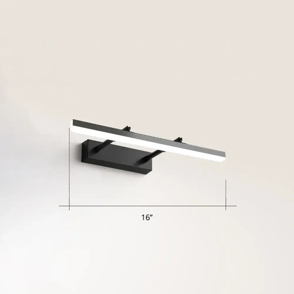 Modern black pivoting bar led wall mount – bedroom vanity light